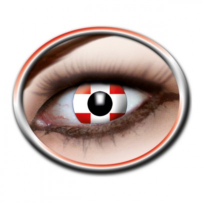 Schweizer Flagge Kontaktlinse