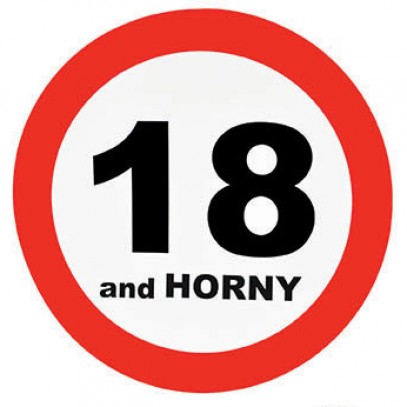 Verkehrsschild 18 and Horny