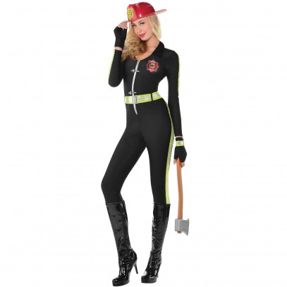 Sexy Feuerwehr Catsuit Damenkostüm