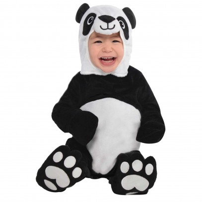 Flauschiges Panda Baby Kostüm