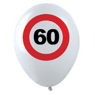 Luftballons Verkehrsschild 60