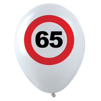Luftballons Verkehrsschild 65
