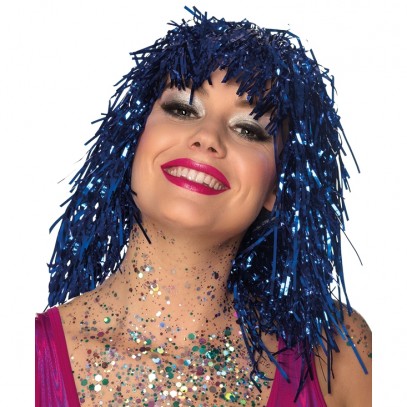 Stacy Party Disco Perücke blau für Damen