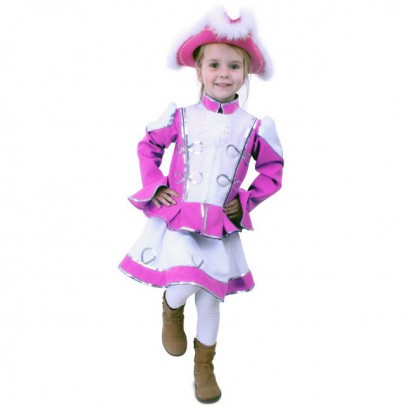 Tanzmariechen pink-weiß Kinderkostüm