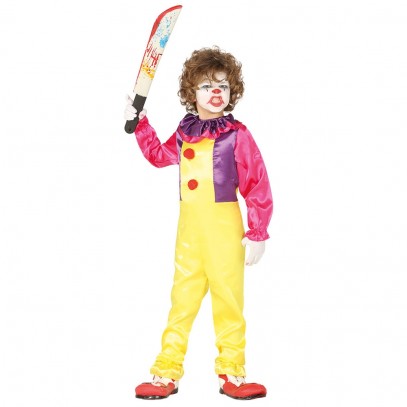 Buntes böses Clownskostüm für Kinder