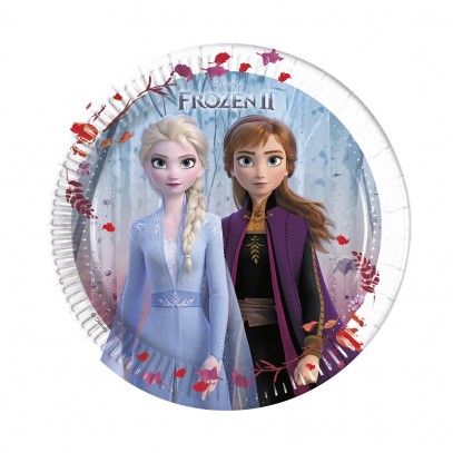 Frozen 2 Anna und Elsa Pappteller 8 Stück 20cm