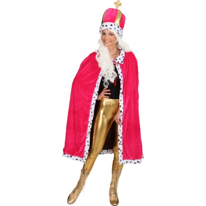 Königinnen Mantel pink Damenkostüm