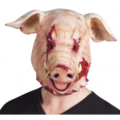 Latex Maske blutiges Schwein