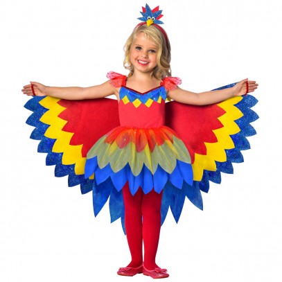 Zauberhaftes Papagei Kostüm für Kinder