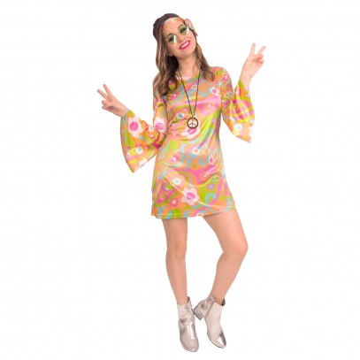 60er Jahre Hippie Girl Damen Kostüm