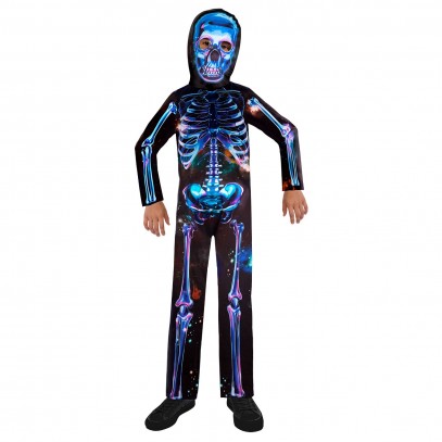 Neon Skelett Boy Kostüm recycelbar
