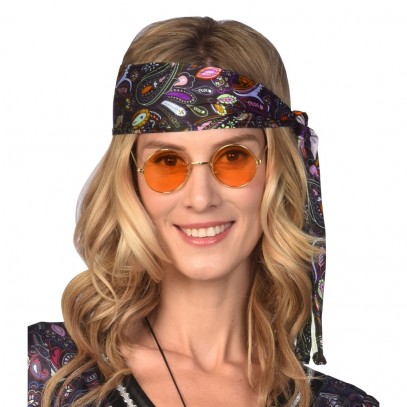 70er Jahre Hippie Brille orange