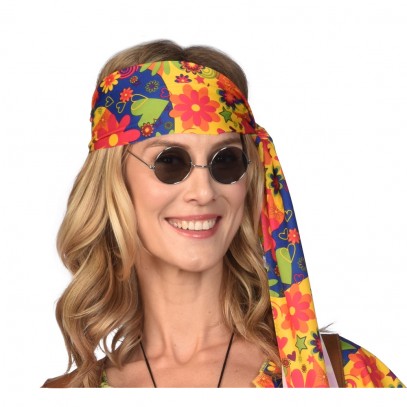 70er Jahre Hippie Brille schwarz