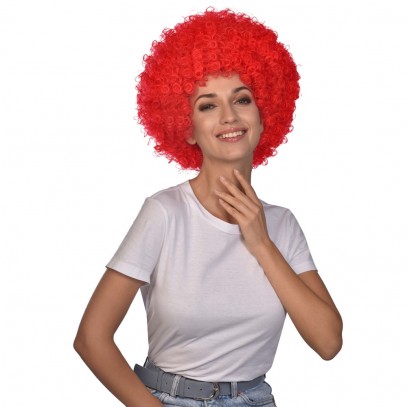 Coole Afro Perücke in Rot