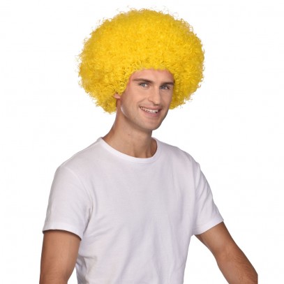 Coole Afro Perücke in Gelb