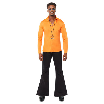 Cool Guy 70er Jahre Hemd orange
