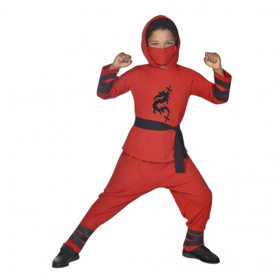 Roter Ninja Krieger Kinderkostüm