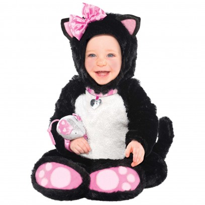 Flauschiges Katzen Baby Kostüm