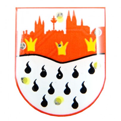 Köln Pin Wappen Skyline blinkend