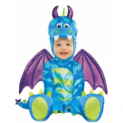 Flauschiges Drachen Baby Kostüm