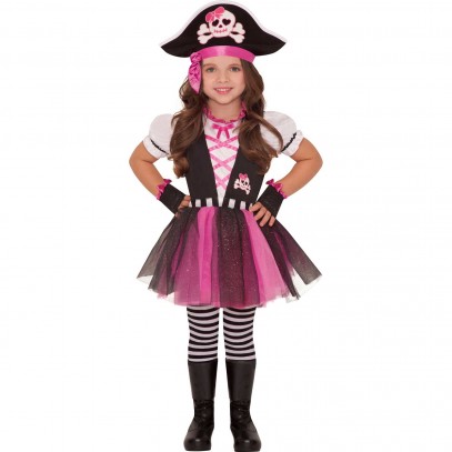 Pinke Piraten Prinzessin Mädchenkostüm