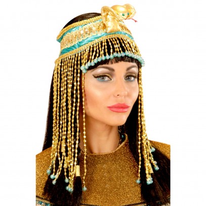 Ägyptisches Schlangen Stirnband mit Perlen