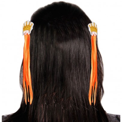 Kronen mit Haarsträhnen Haarklammer
