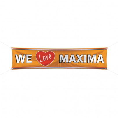 We love Maxima Banner 180x40cm