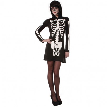 Skelett Lady Halloween Damenkostüm