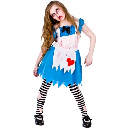 Alice im Zombieland Horror Kinderkostüm