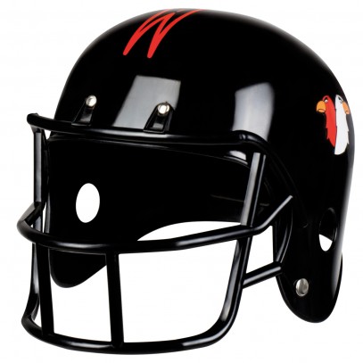 American Football Helm schwarz-rot