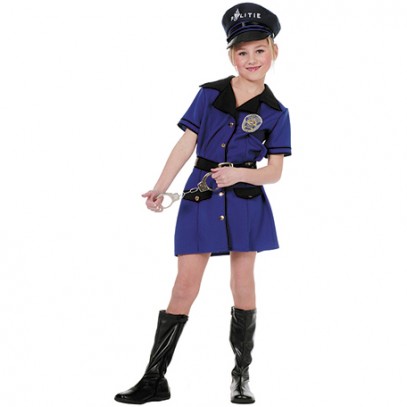 American Police Girl Kinderkostüm 1
