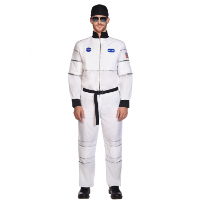 Astronauten Overall Herrenkostüm weiß