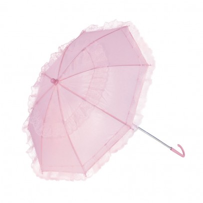 Eleganter Schirm mit Spitze rosa