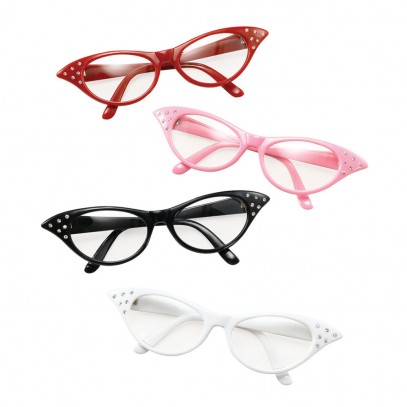 50er Jahre Retro Brille in 4 Farben