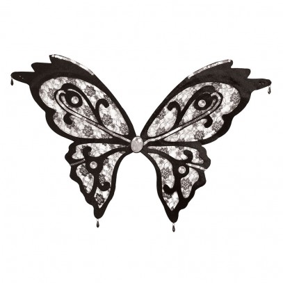 Edle Schmetterlingsflügel für Damen schwarz