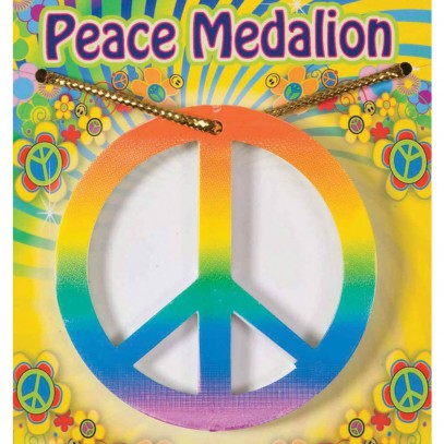 Regenbogen Hippie Peace Zeichen Kette