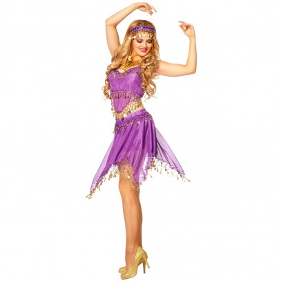 Bahar Arabische Bauchtänzerin Kostüm violett 1