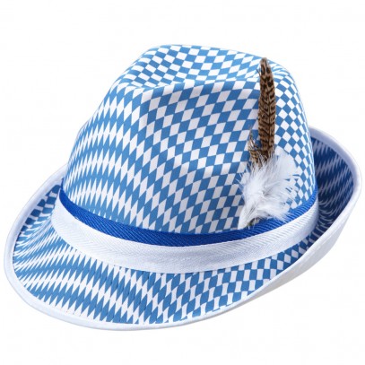 Bayrischer Mini Fedora Hut mit Feder Trachtenhut Oktoberfest Tiroler Hut Damen 