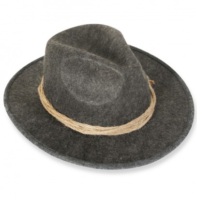 Bayrischer Hut mit Kordel grau