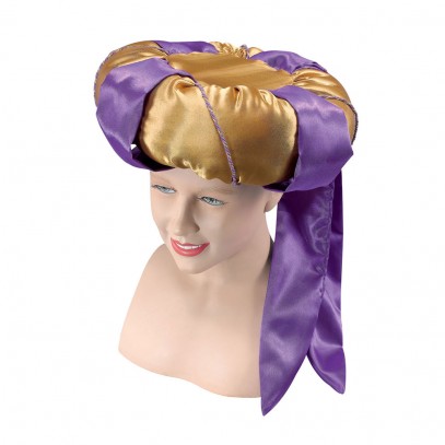 Turban des Sultans gold-violett