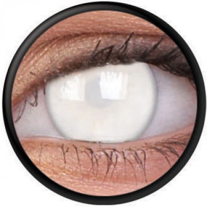 Blind White Kontaktlinsen weiß komplett