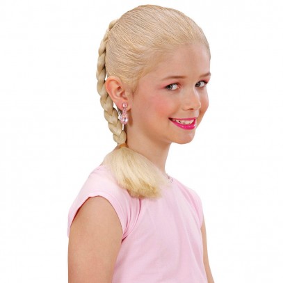 Blonde Haarverlängerung Flechtzopf für Kinder