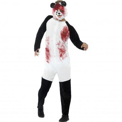 Bloody Zombie Panda Kostüm für Erwachsene