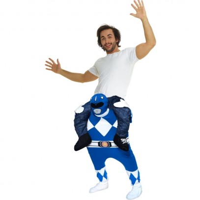 Blauer Power Ranger Huckepackkostüm