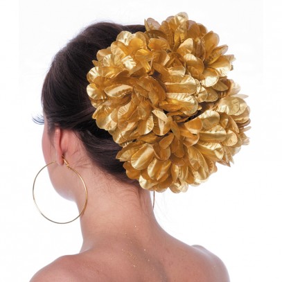 Blumen Büschel Haarklammer Gold