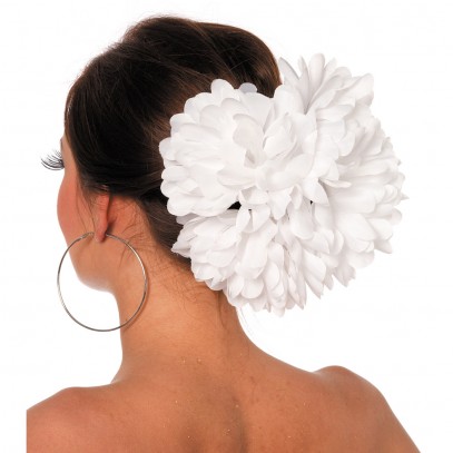 Blumen Büschel Haarklammer Weiß