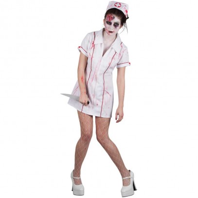 Blutdurstige Zombie Krankenschwester Kostüm