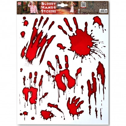 Blutige Hände Sticker-Set