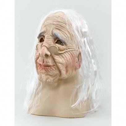 Alte Oma Maske mit Haaren